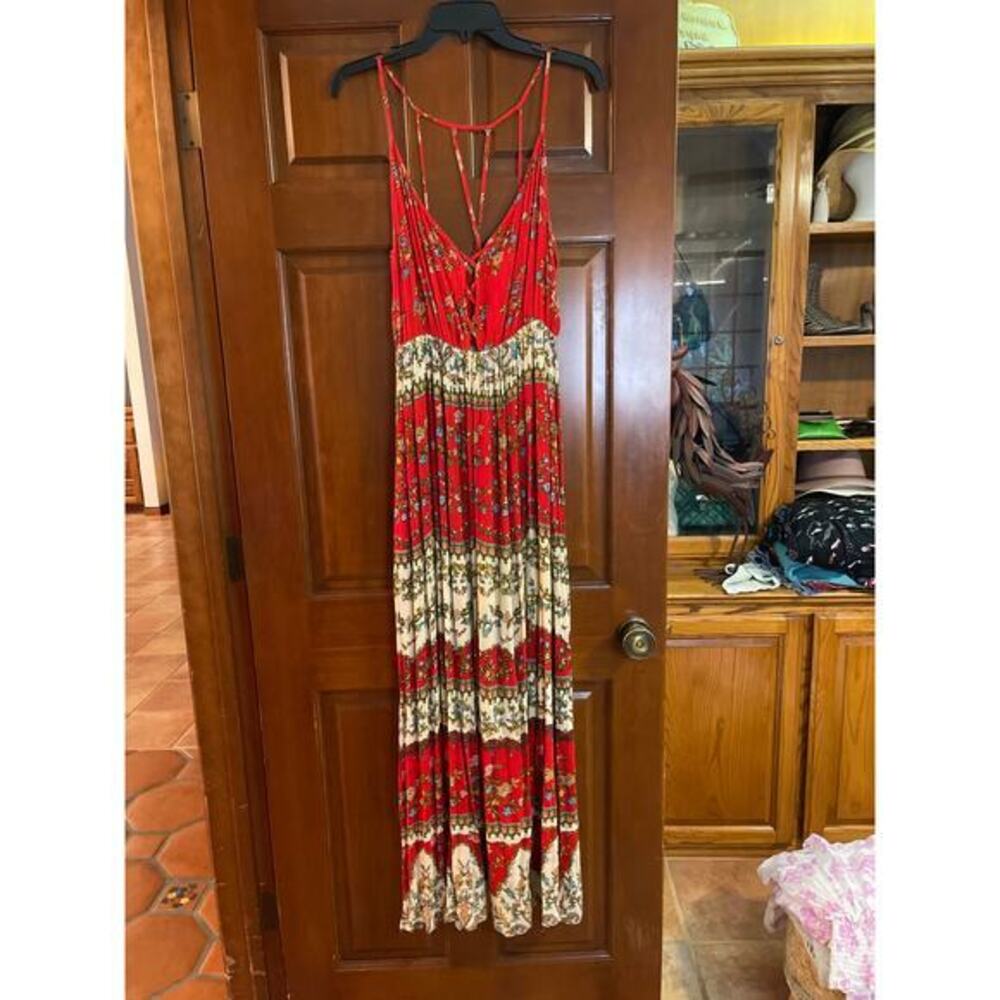 Patrons Of Peace floral color block Maxi dress Small